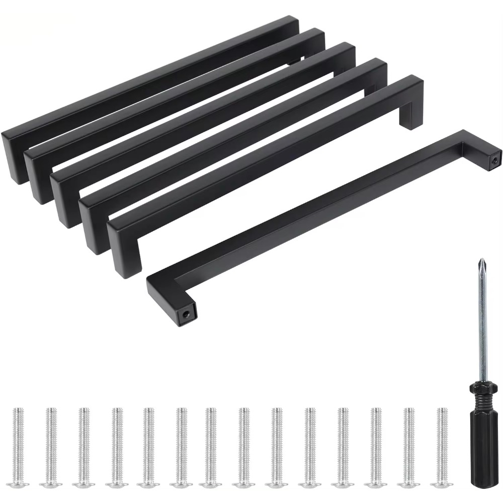 Furniture Hardware Black - Gagang pintu dapur besi tahan karat