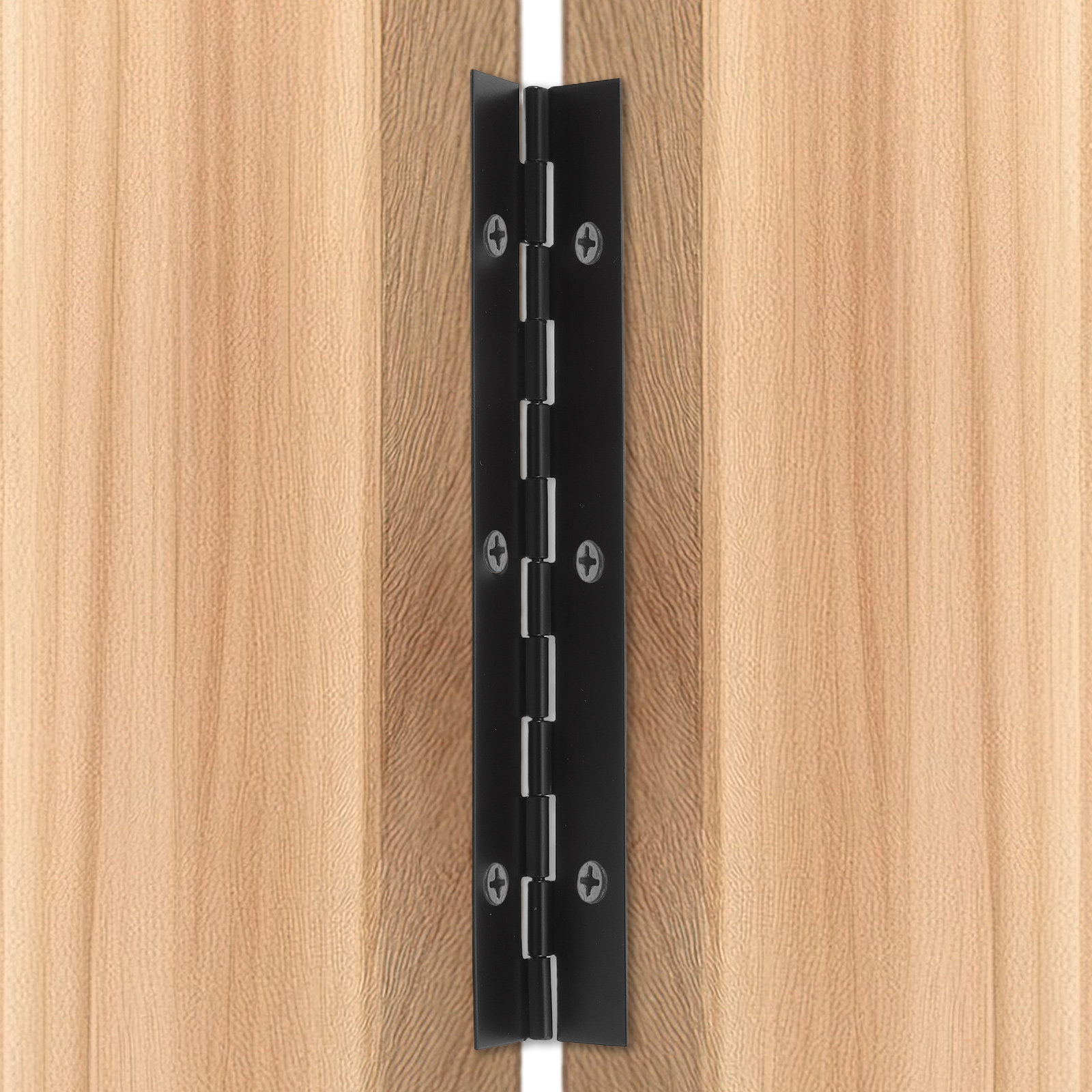 Piano Hinge Continuous - 1 Set Engsel Piano Hitam Tahan