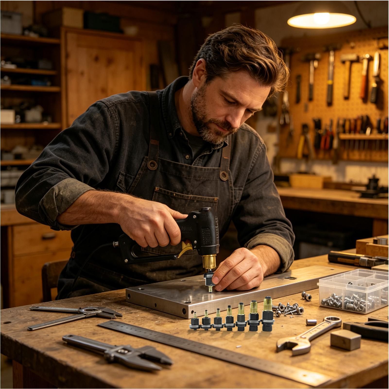Furniture Hardware Threaded Inserts - Perangkat Alat Pemasang Mur Rivnut Berulir,