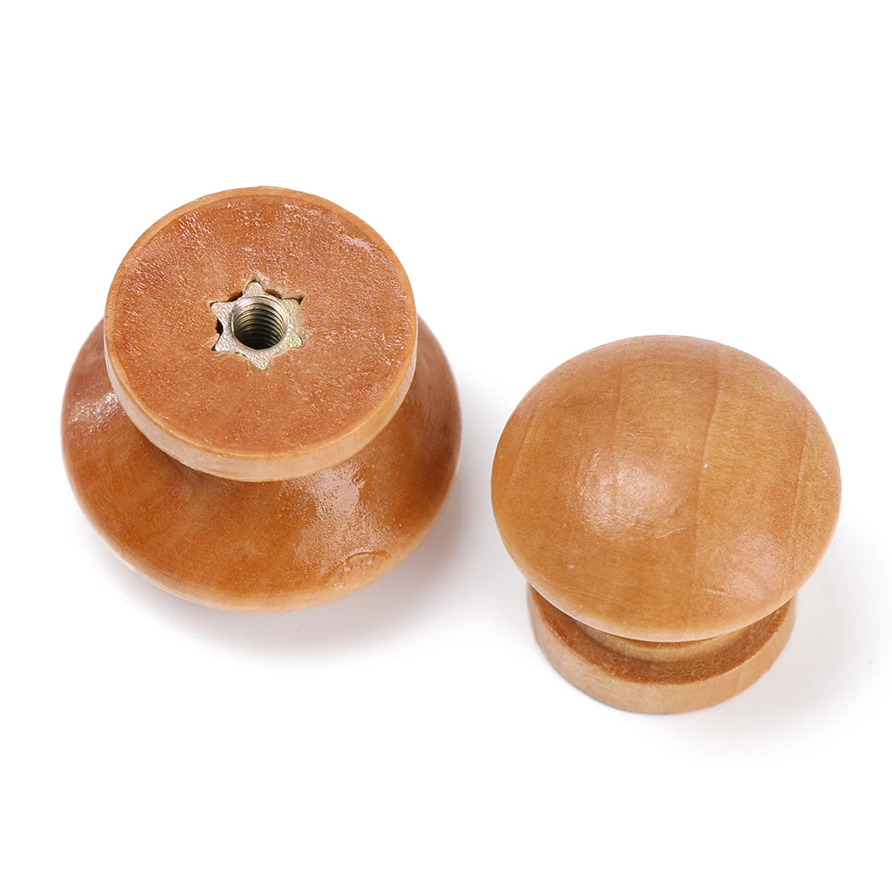 Furniture Hardware Wood - 10 Buah/Lot Kenop Laci Kayu Alami