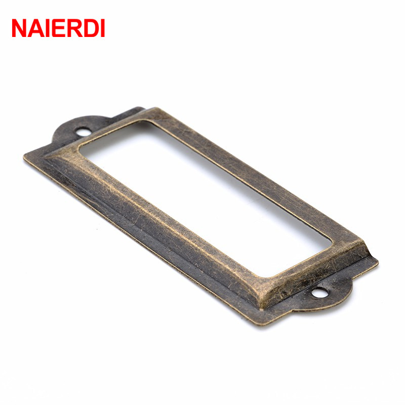 Furniture Hardware Names - NAIERDI 82*30Mm Menangani Kuningan Antik Logam