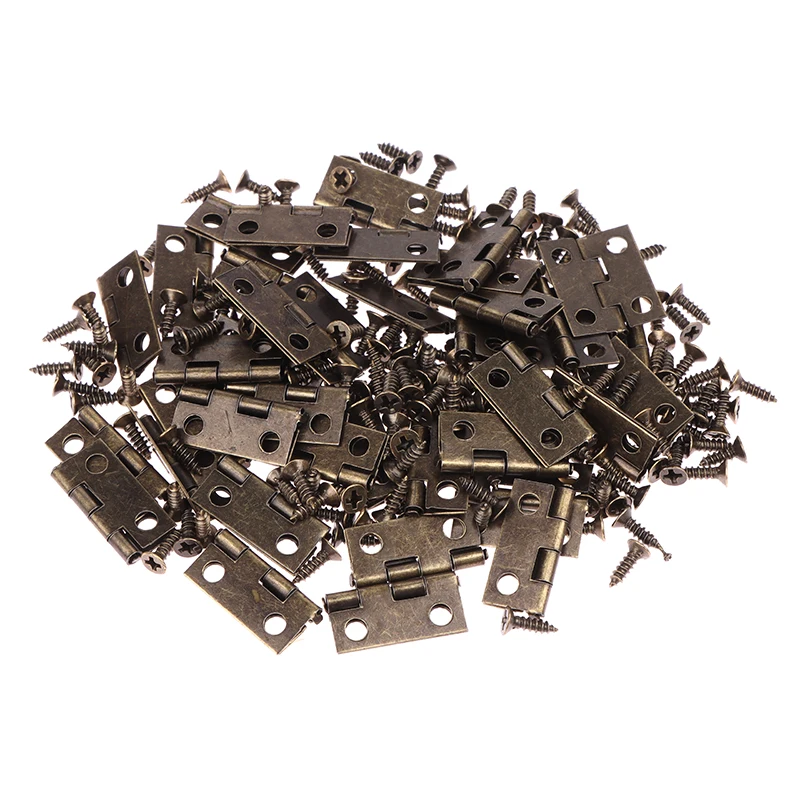 Furniture Hardware Black - 50 Buah/Kotak Engsel + 200 Sekrup