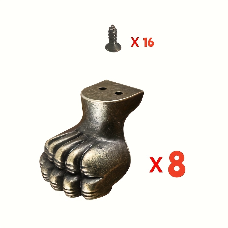 Furniture Hardware Wood - 8pcs Kaki Antik Kuningan untuk Perlengkapan