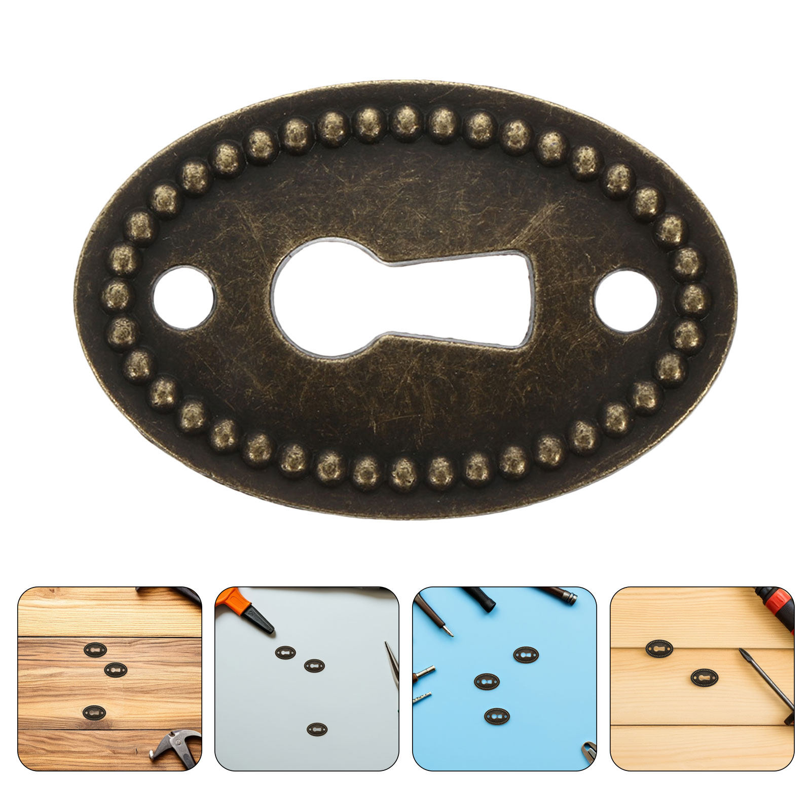 Furniture Hardware Lock - 16 Buah Pelat Dekoratif Penutup Lubang