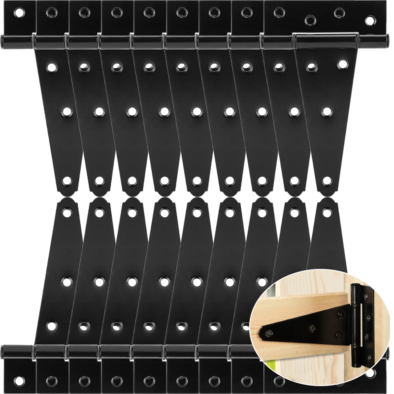 Furniture Hardware Black - Engsel Besi Bentuk T Segitiga Hitam