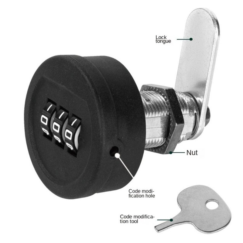 Furniture Hardware Lock - Kunci Kata Sandi Laci 20/30Mm Panjang