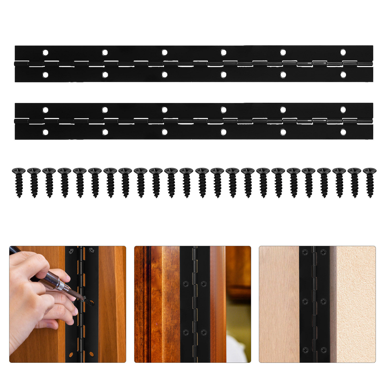Piano Hinge Continuous - 1Set Engsel Piano Baja Tahan Karat