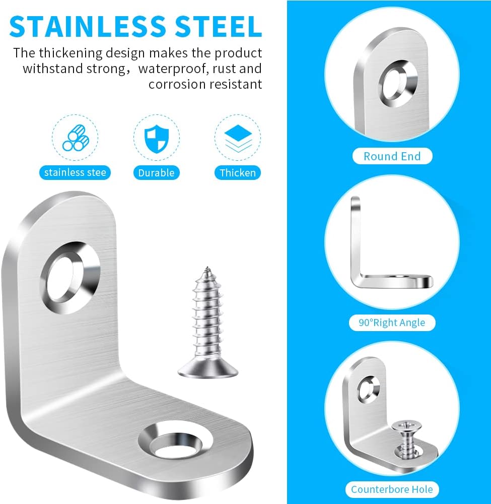 Braket Sudut L Baja Tahan Kara - Furniture Hardware Wood ulasan dan harga