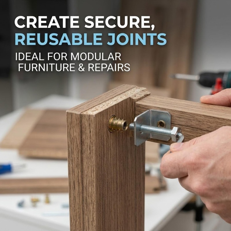 Mur baut sekrup kayu M4 M5 M6  - Furniture Hardware Threaded Inserts ulasan dan harga