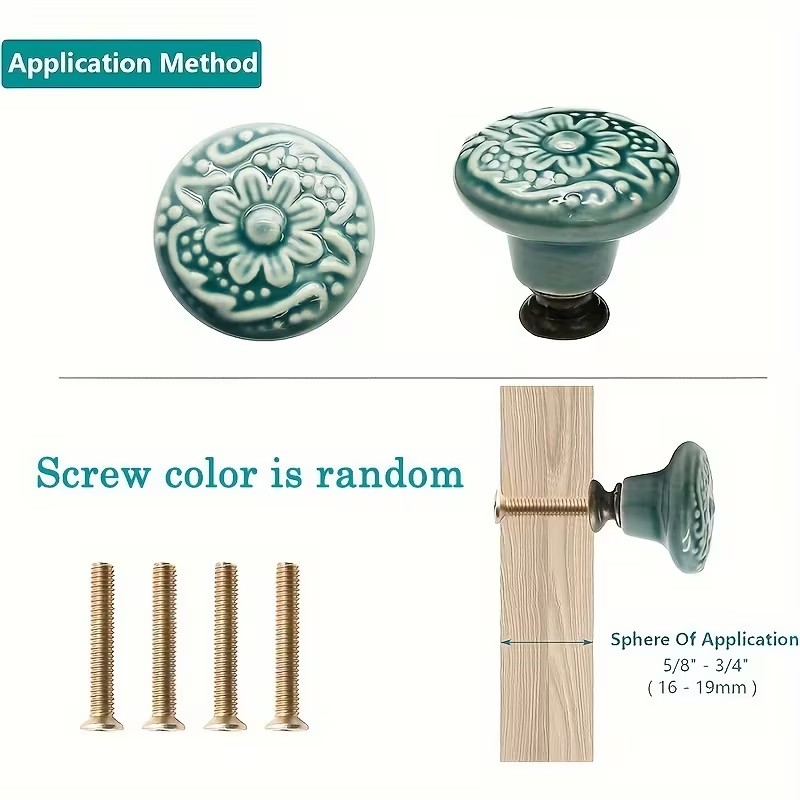 12 buah kenop kabinet keramik, - Furniture Hardware Wood ulasan dan harga