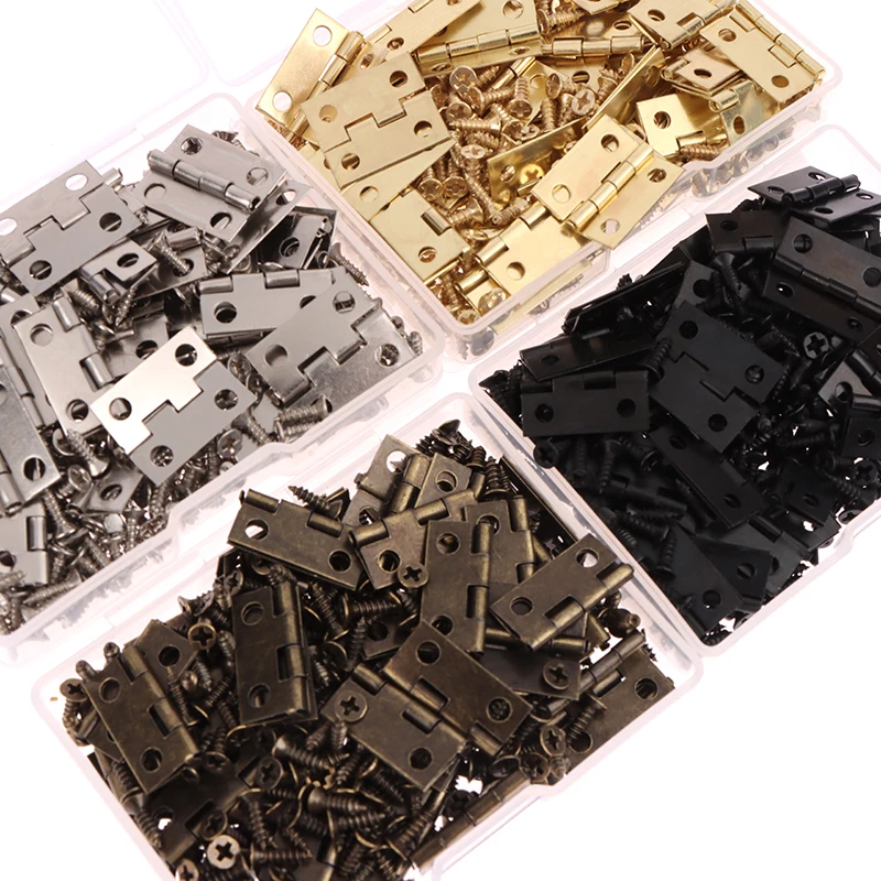 50 Buah/Kotak Engsel + 200 Sek - Furniture Hardware Black ulasan dan harga