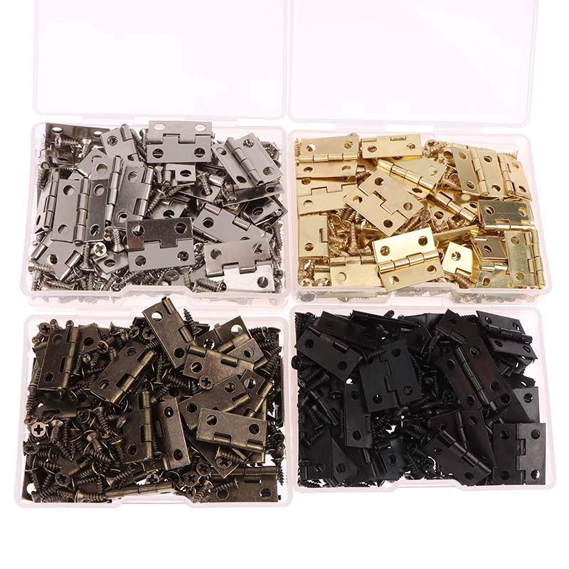 50 Buah/Kotak Engsel + 200 Sek - Furniture Hardware Black ulasan dan harga