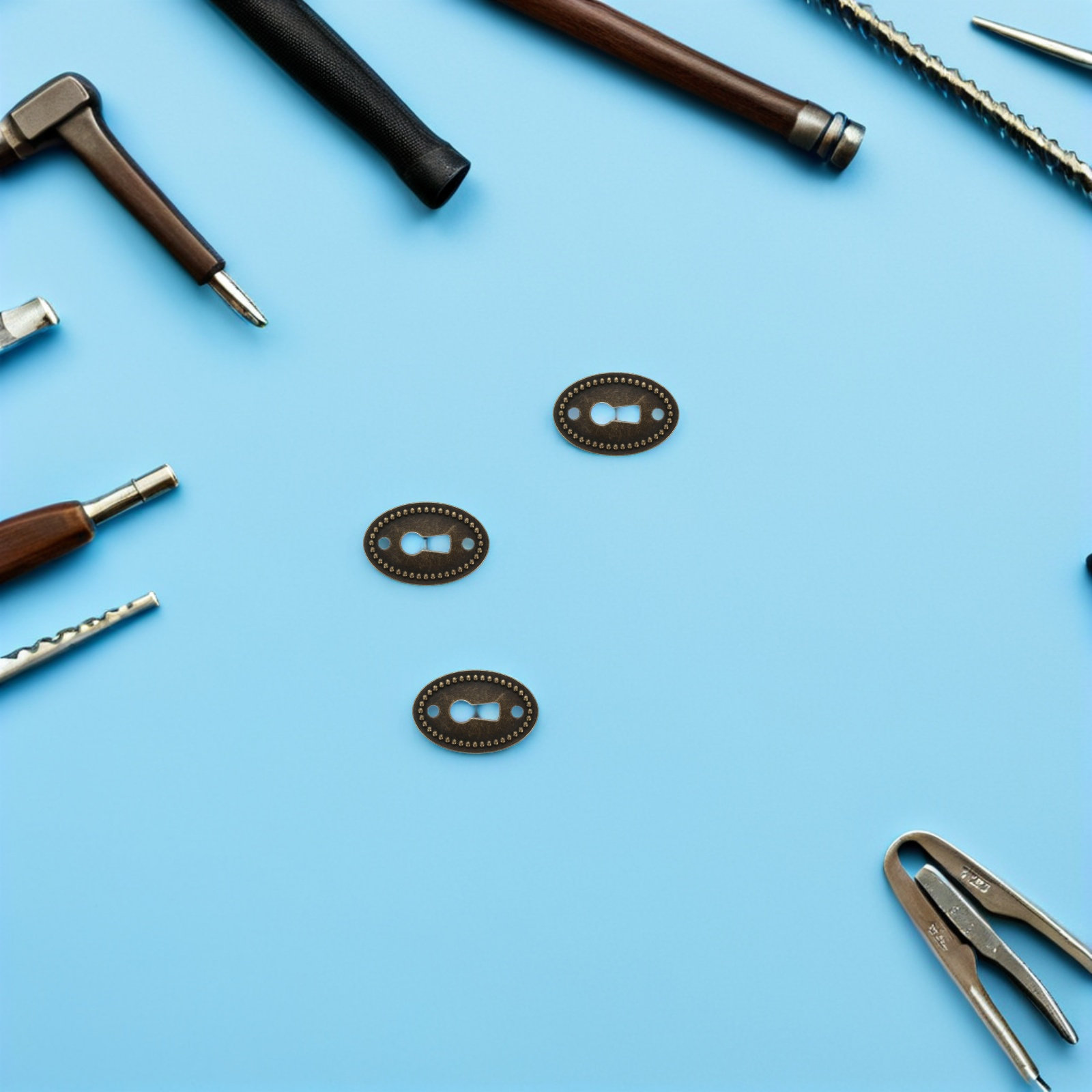 16 Buah Pelat Dekoratif Penutu - Furniture Hardware Lock ulasan dan harga