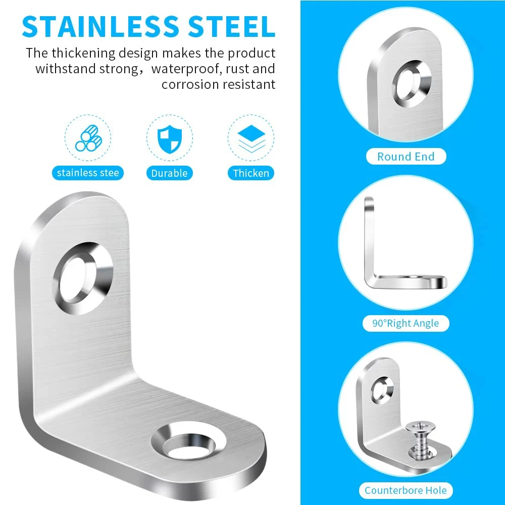 Braket L Baja Tahan Karat Sudu - Furniture Hardware Wood ulasan dan harga