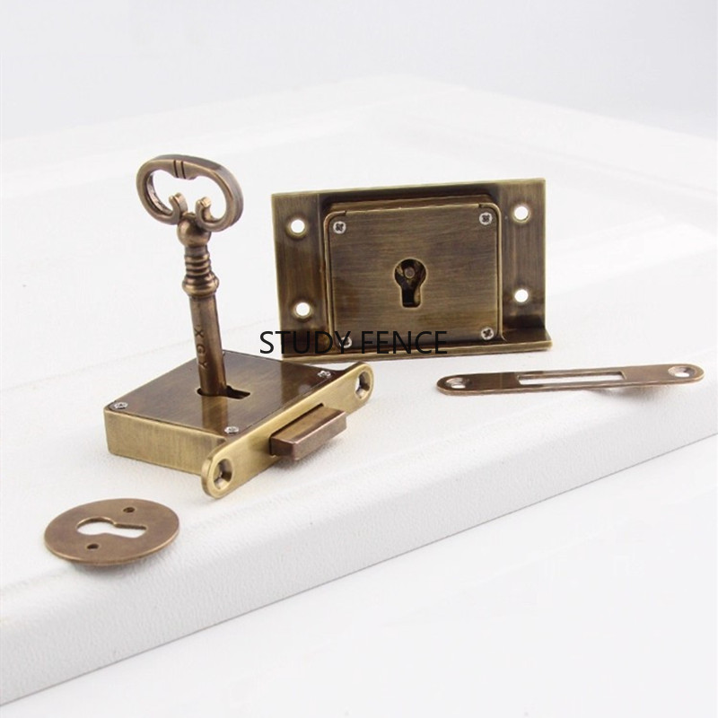 1 Buah Kunci Laci Logam Antik  - Furniture Hardware Lock ulasan dan harga
