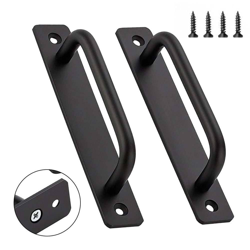 2 buah gagang tarik pintu Alum - Furniture Hardware Black ulasan dan harga