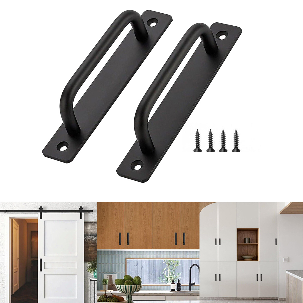 2 buah gagang tarik pintu Alum - Furniture Hardware Black ulasan dan harga